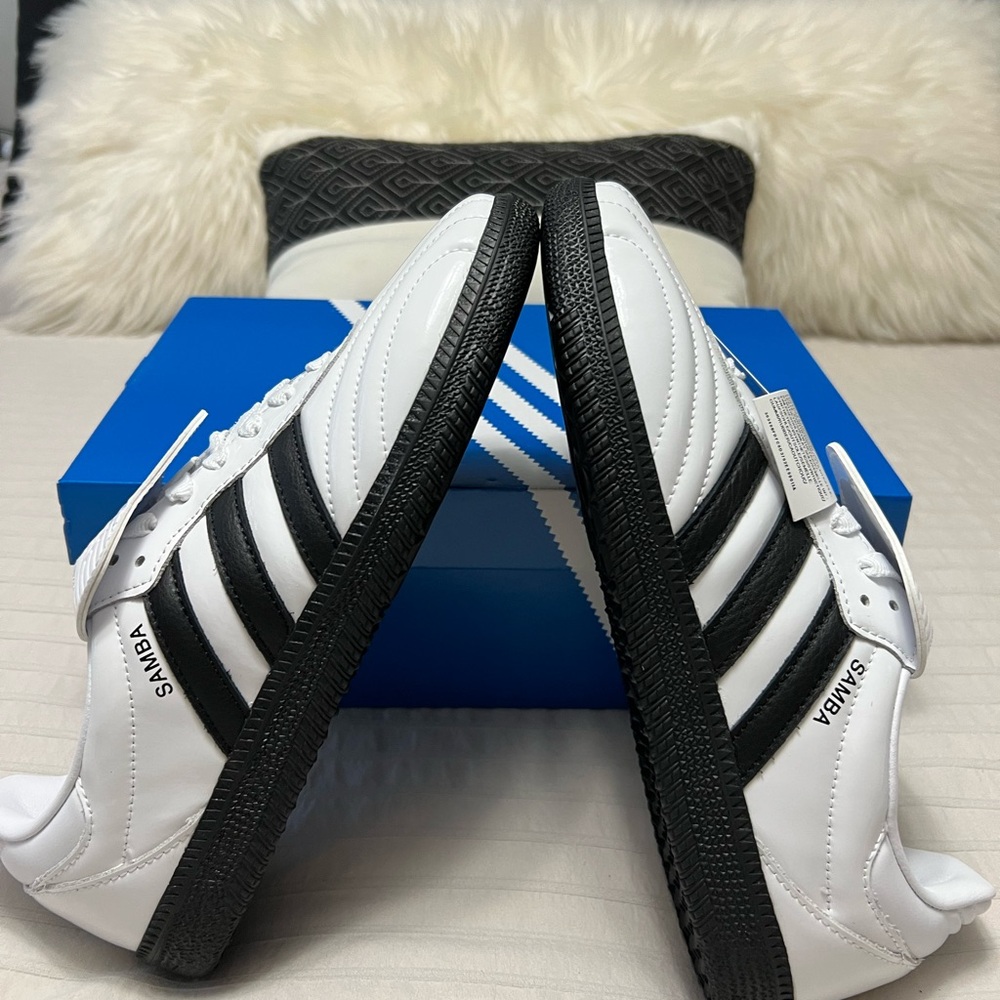 Adidas Samba White and Black Sneakers